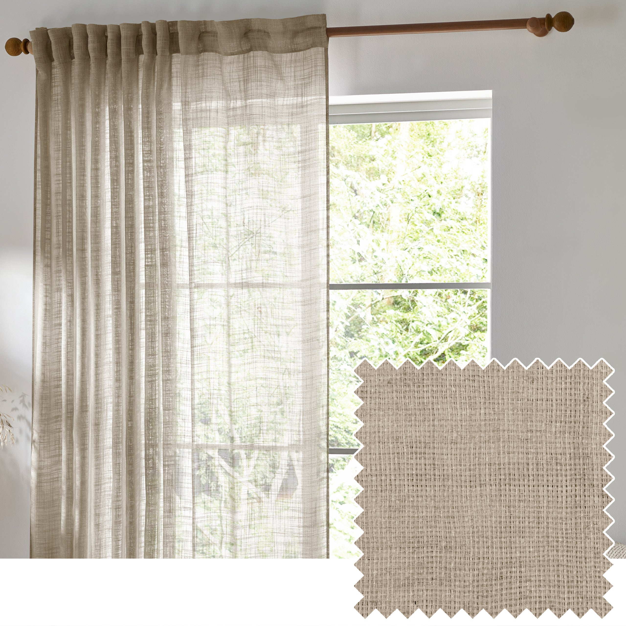 Cirrus Woven Sheer Curtain Panel