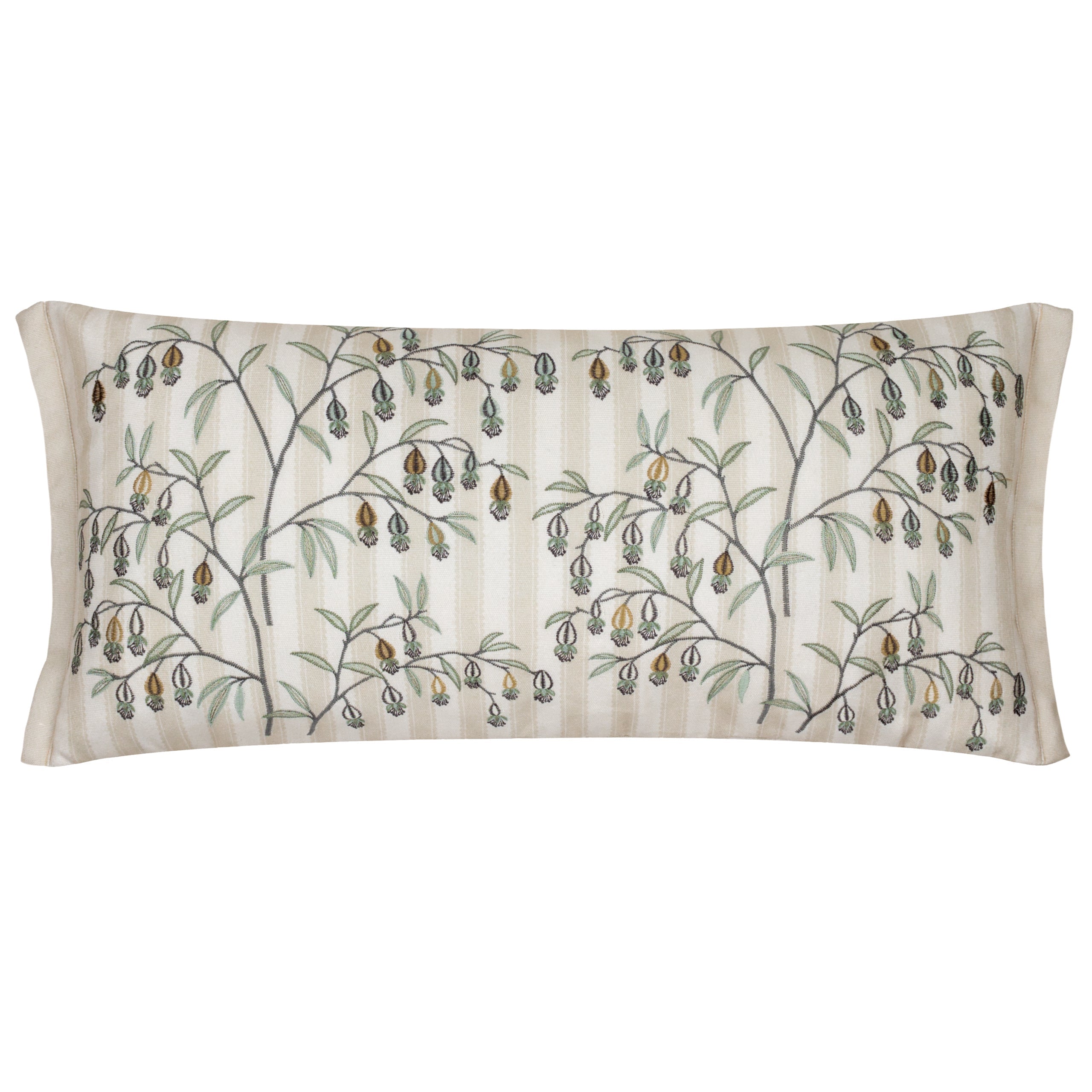 Chinese Lanterns Embroidered Cushion