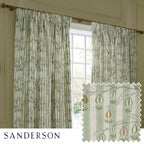 Chinese Lanterns Embroidered Pencil Pleat Curtains