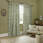Chinese Lanterns Embroidered Pencil Pleat Curtains