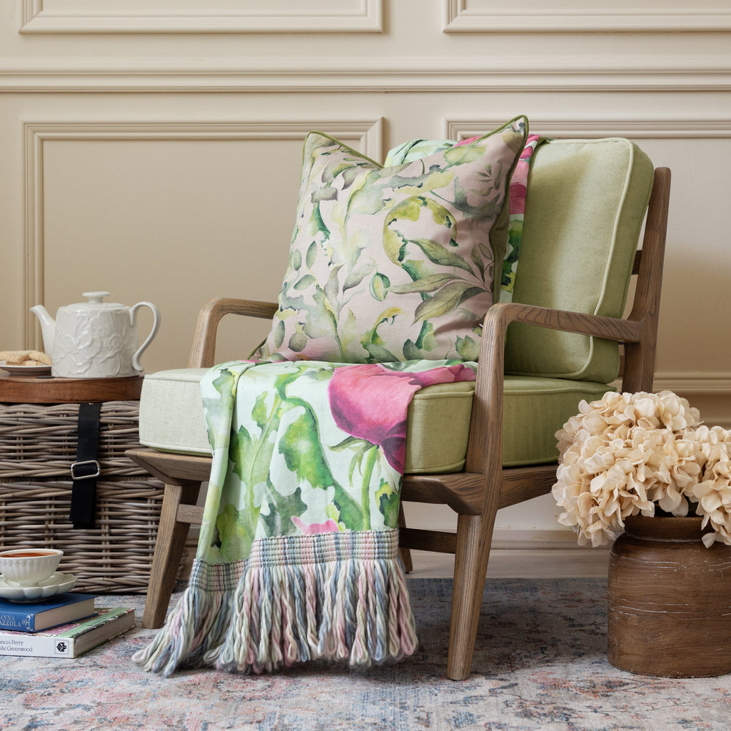 Claudia Printed Piped Cushion