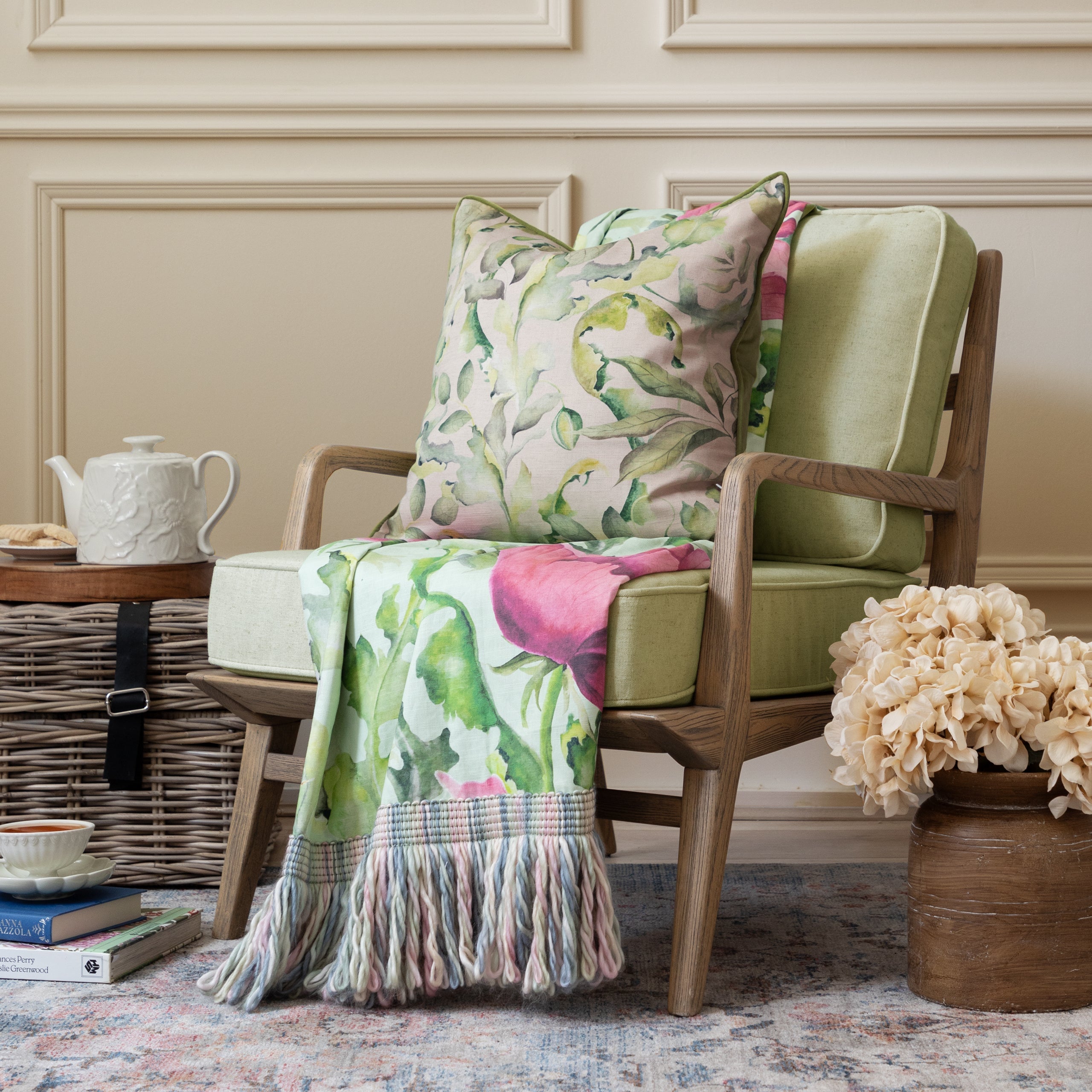 Claudia Printed Piped Cushion