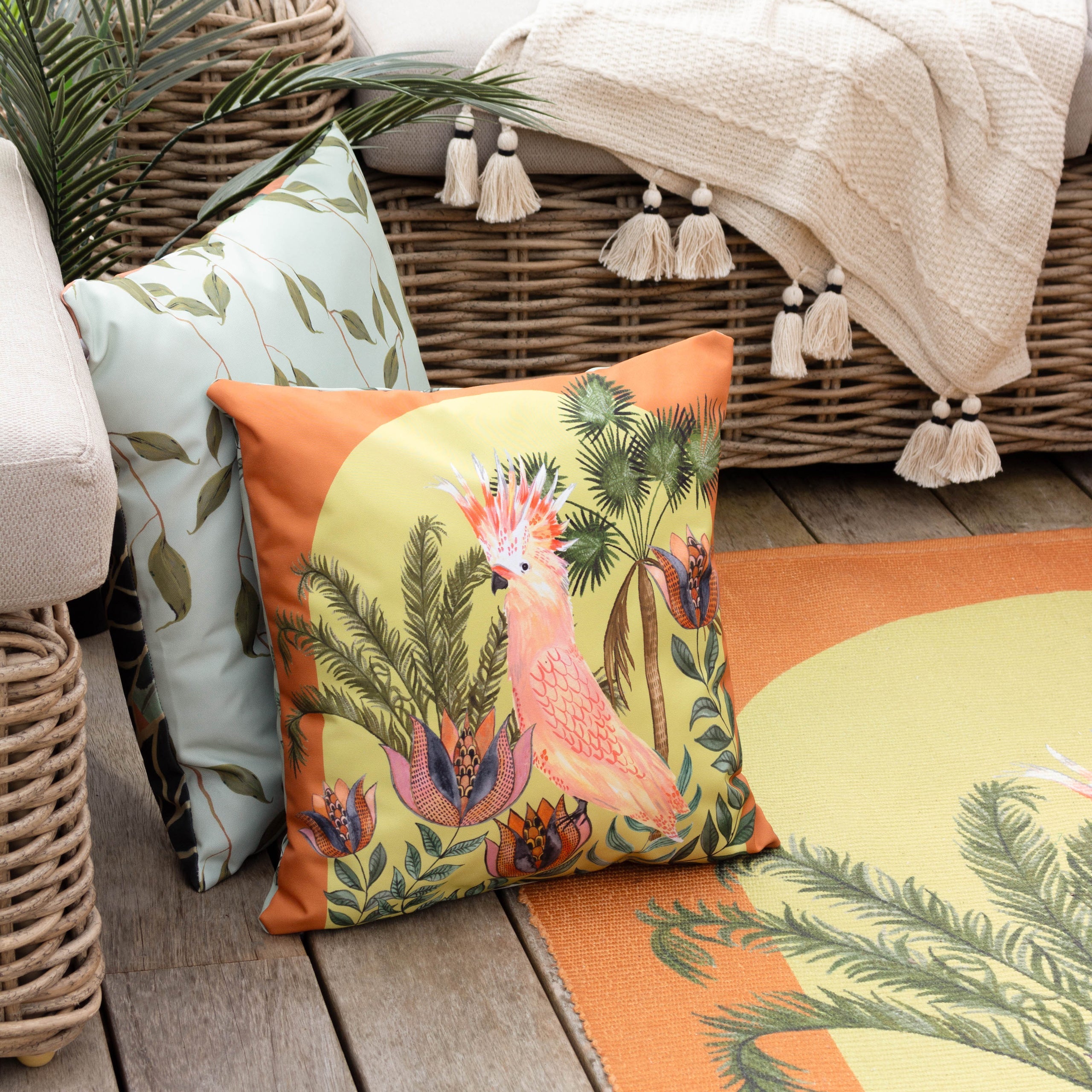 Cockatoo Outdoor Cushion