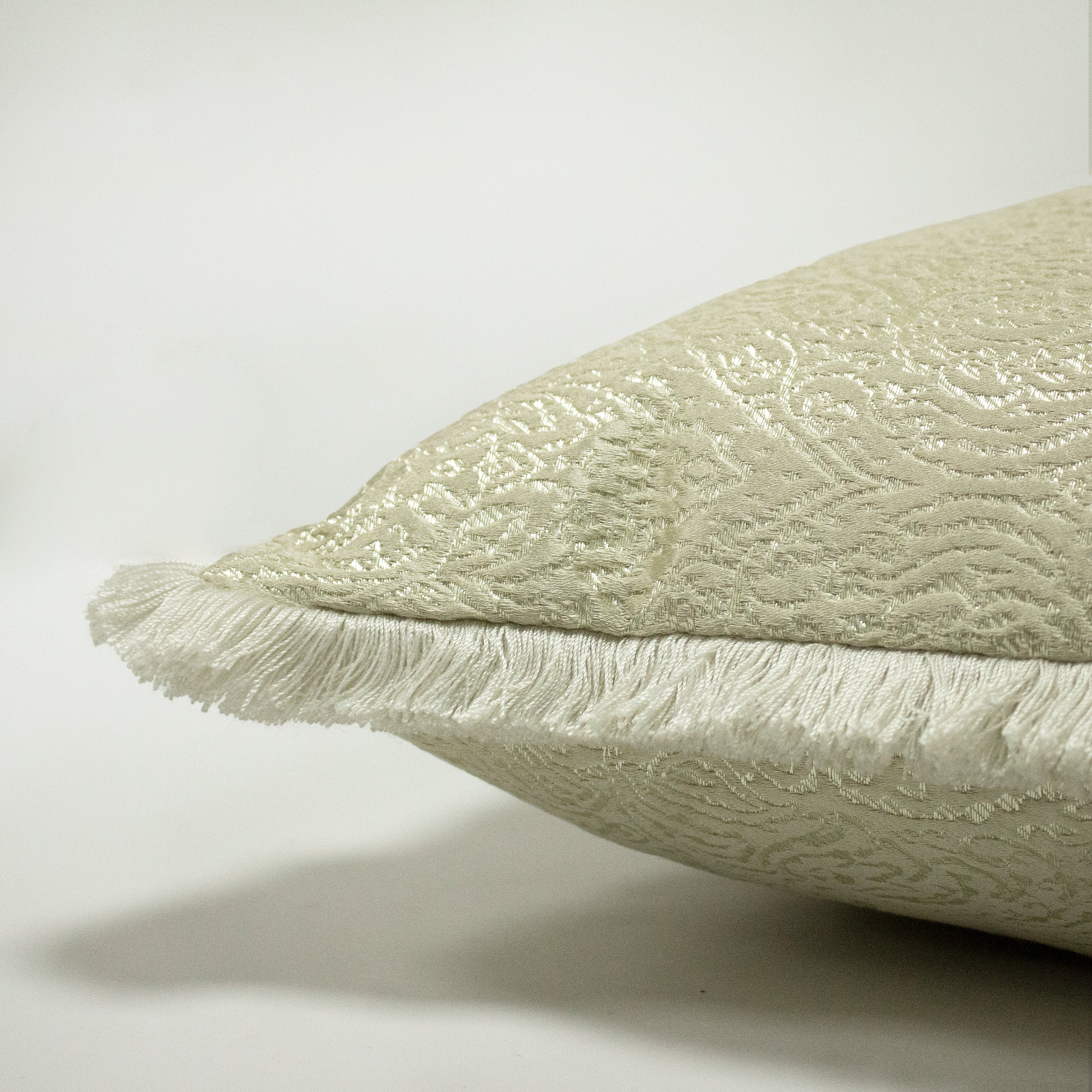 Coco Jacquard Fringed Cushion