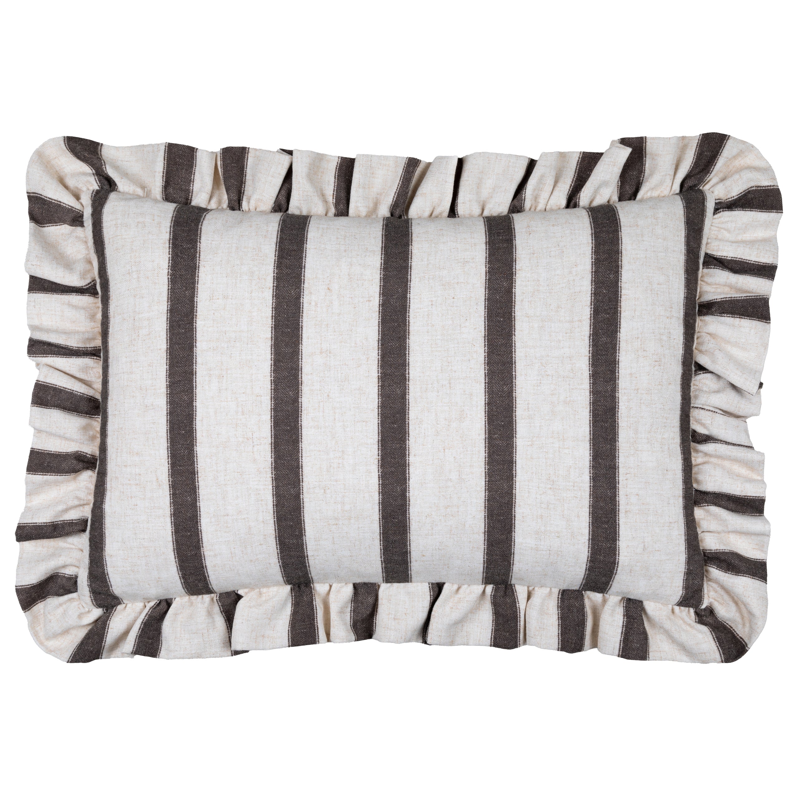 Connie Striped Ruffle Cushion