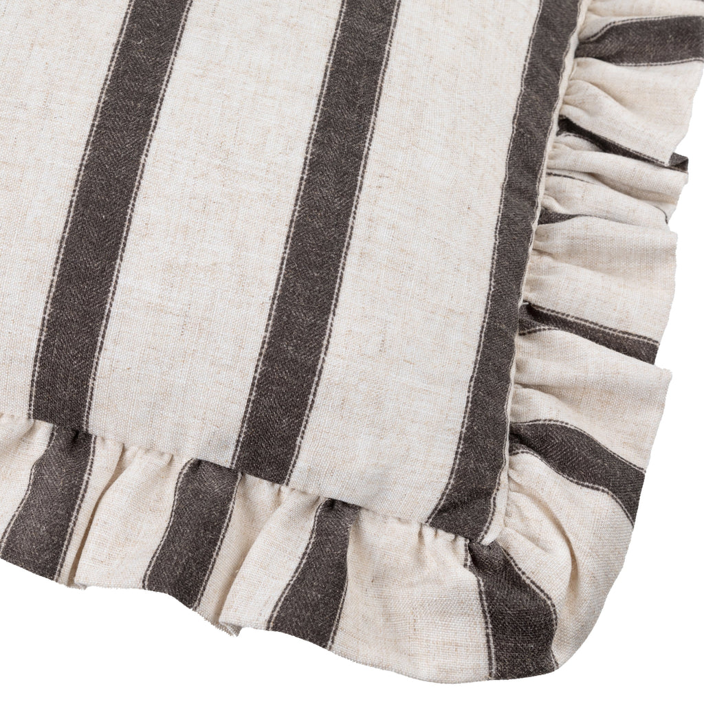 Connie Striped Ruffle Cushion