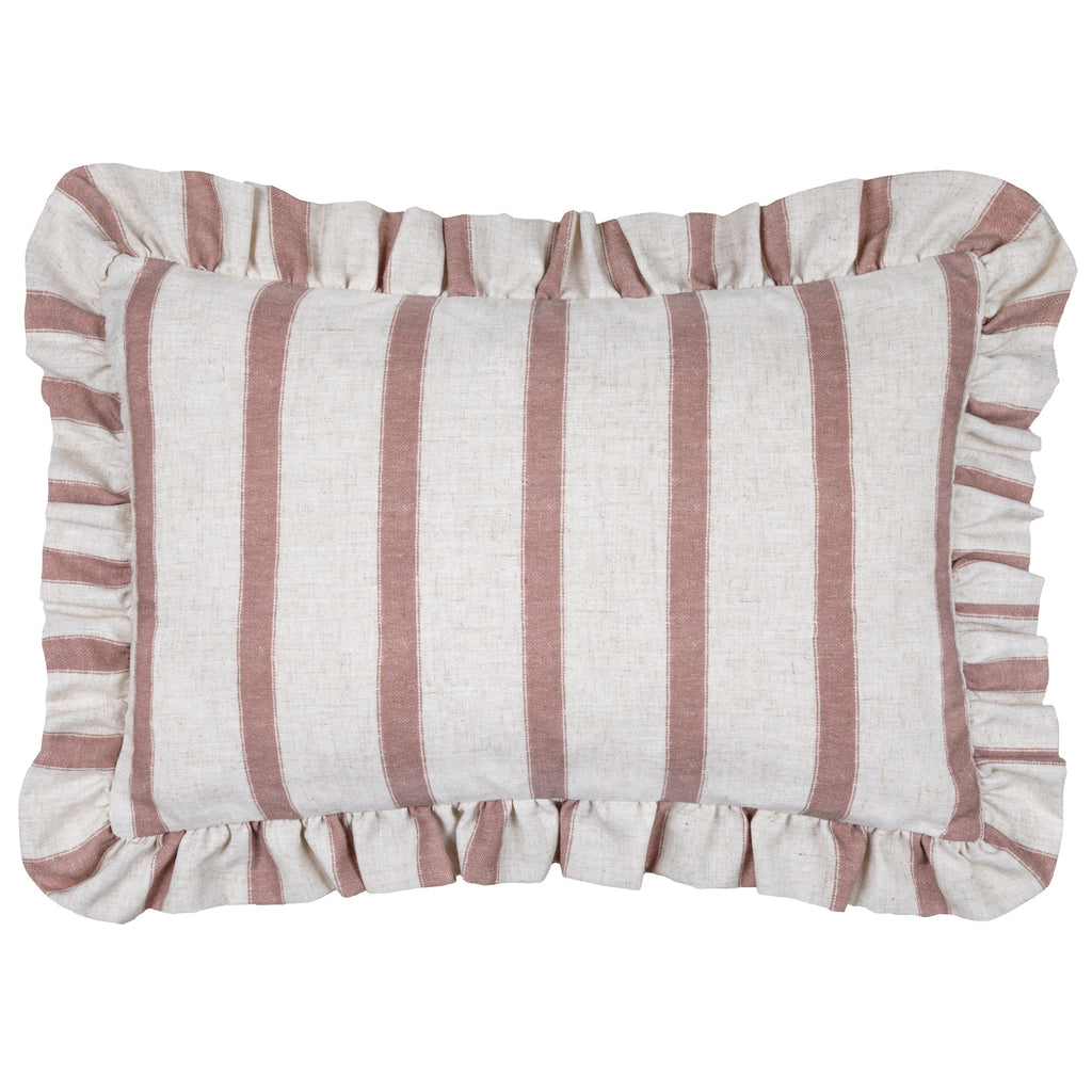 Connie Striped Ruffle Cushion