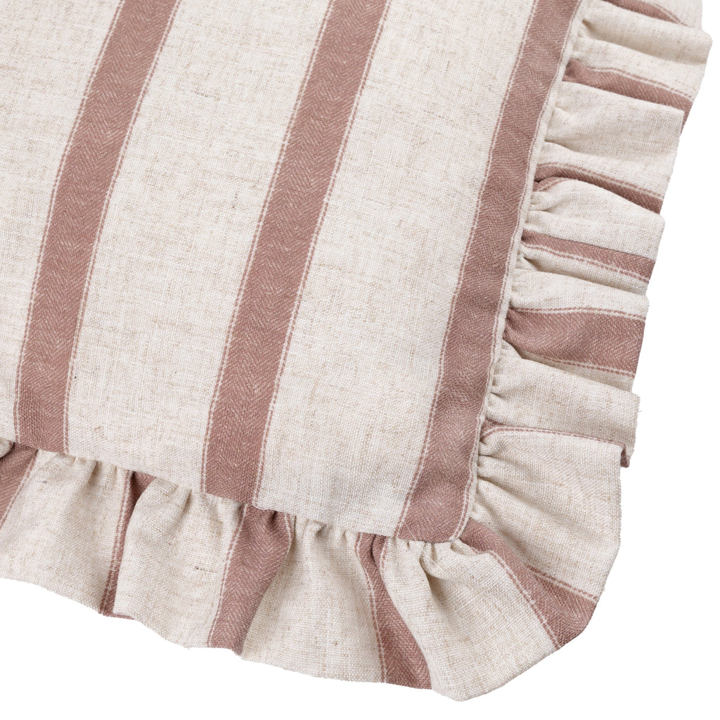 Connie Striped Ruffle Cushion