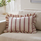 Connie Striped Ruffle Cushion