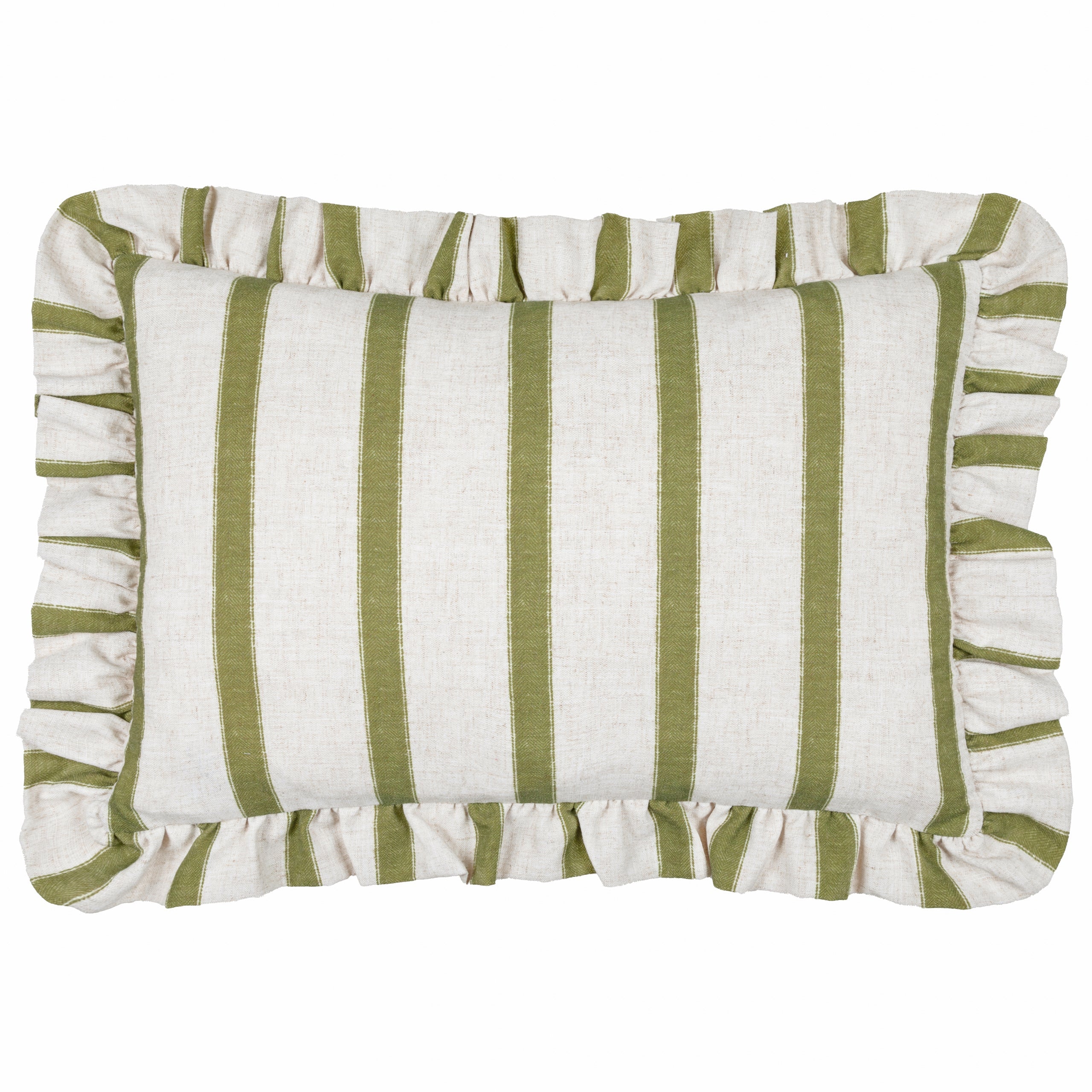 Connie Striped Ruffle Cushion