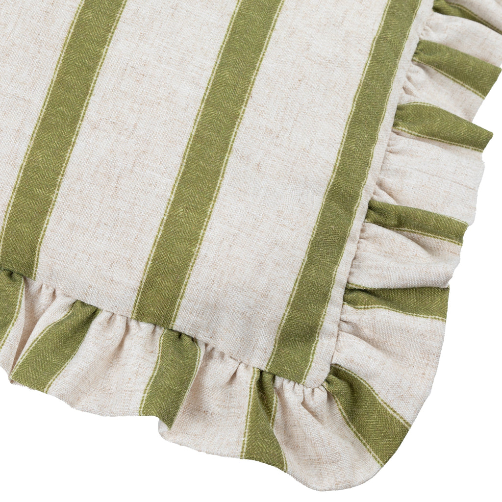 Connie Striped Ruffle Cushion