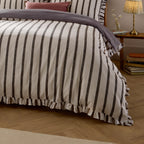 Connie Striped Ruffle Duvet Cover Set