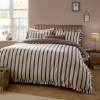Connie Striped Ruffle Duvet Cover Set