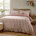 Connie Striped Ruffle Duvet Cover Set
