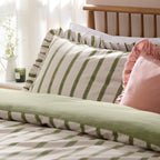 Connie Striped Ruffle Duvet Cover Set
