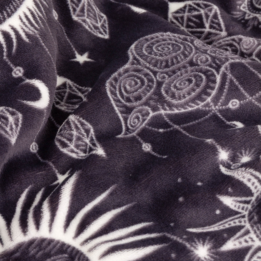 Constellation Printed Sherpa Fleece Throw