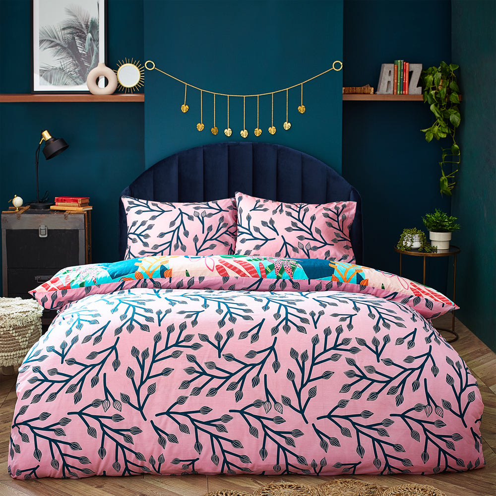 Coralina Tropical Palm Duvet Cover Set