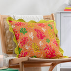 Coral Scalloped Cushion