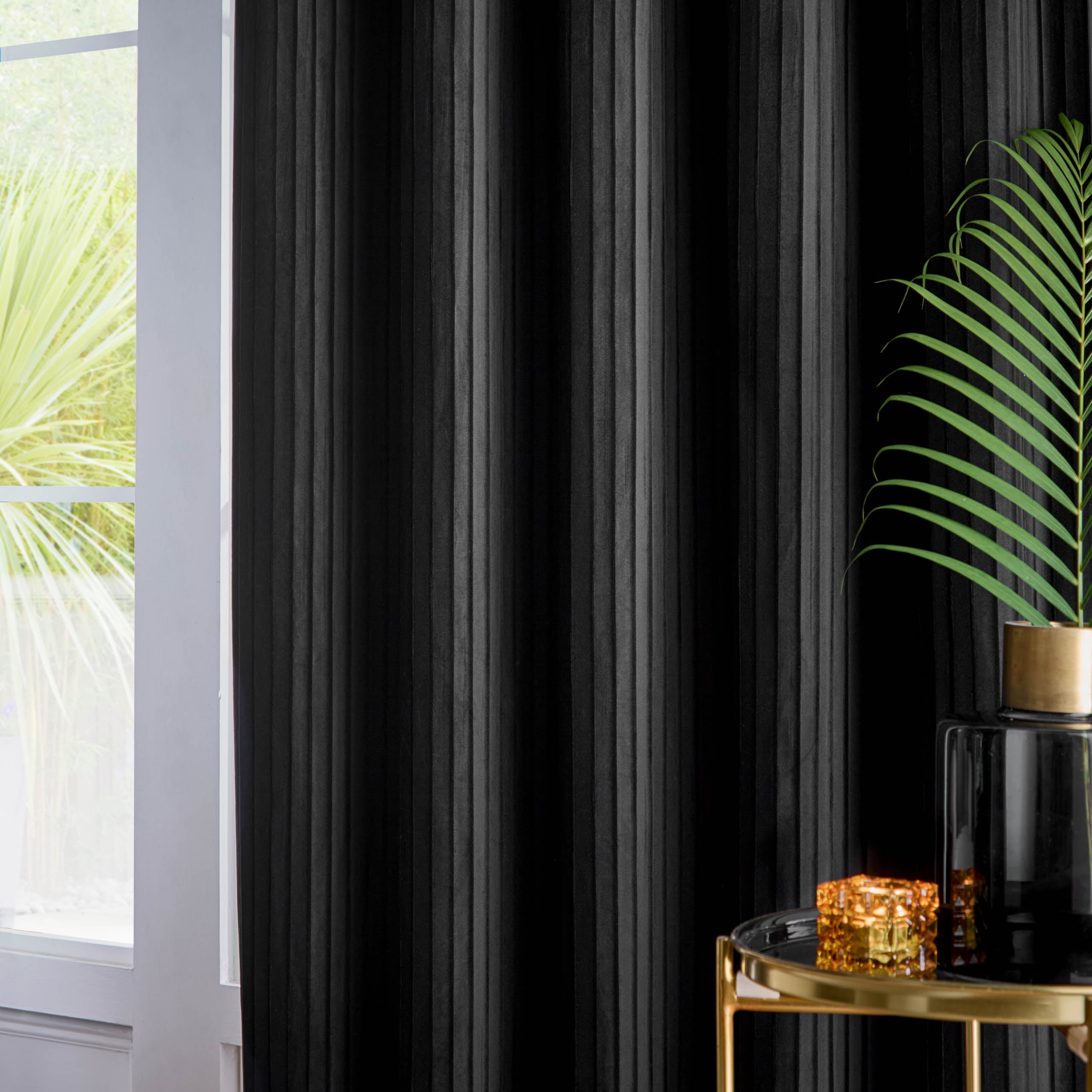 Corinthian Velvet Eyelet Curtains