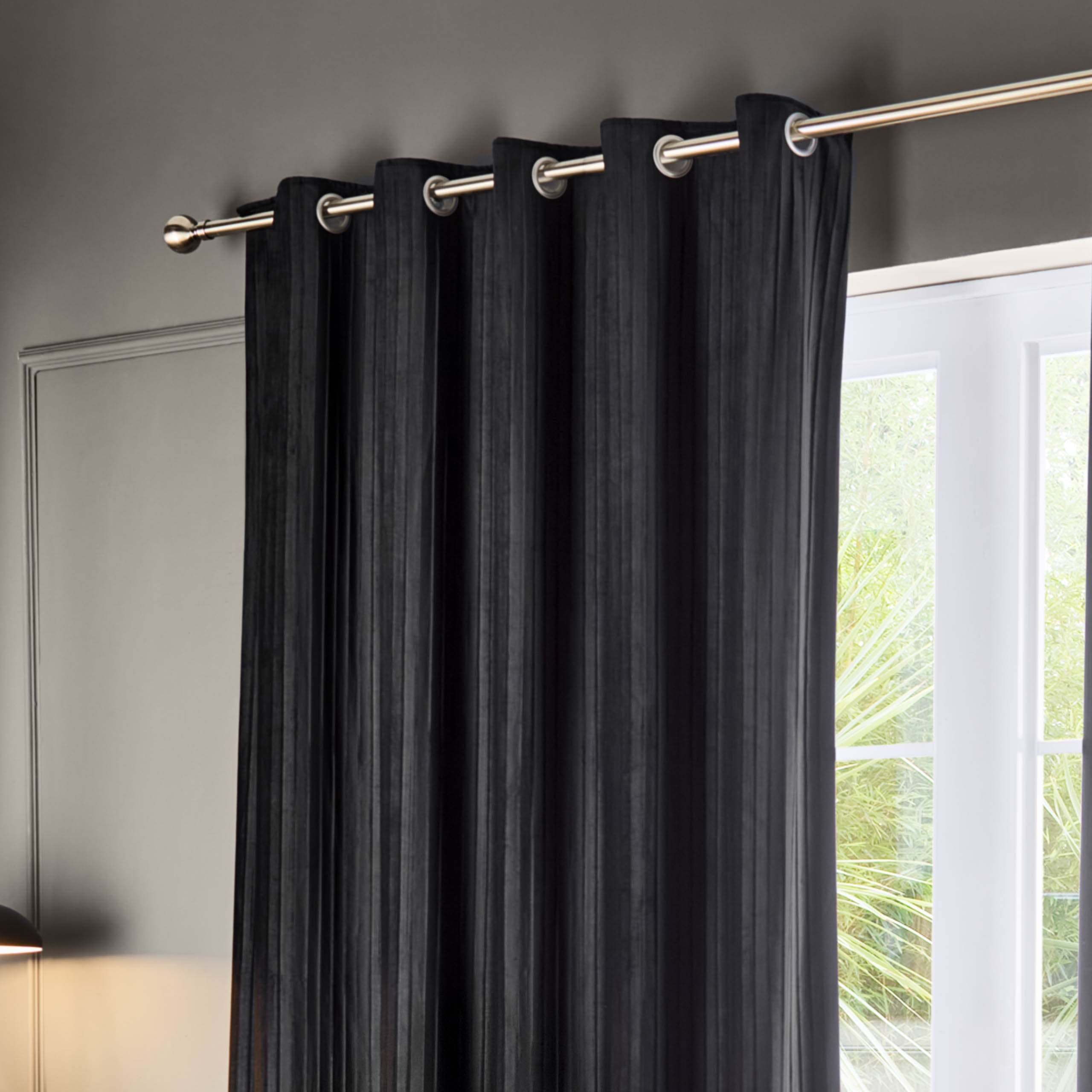 Corinthian Velvet Eyelet Curtains