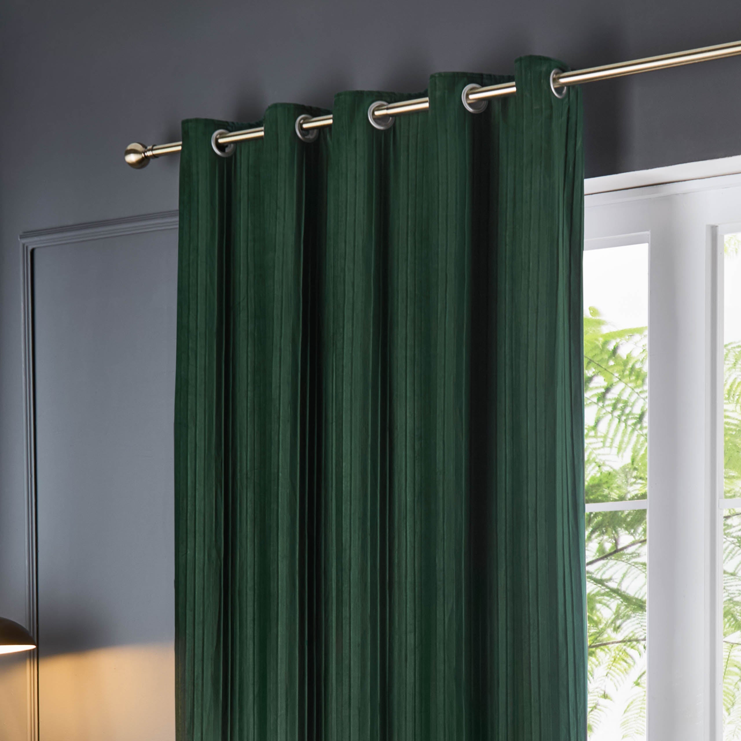 Corinthian Velvet Eyelet Curtains