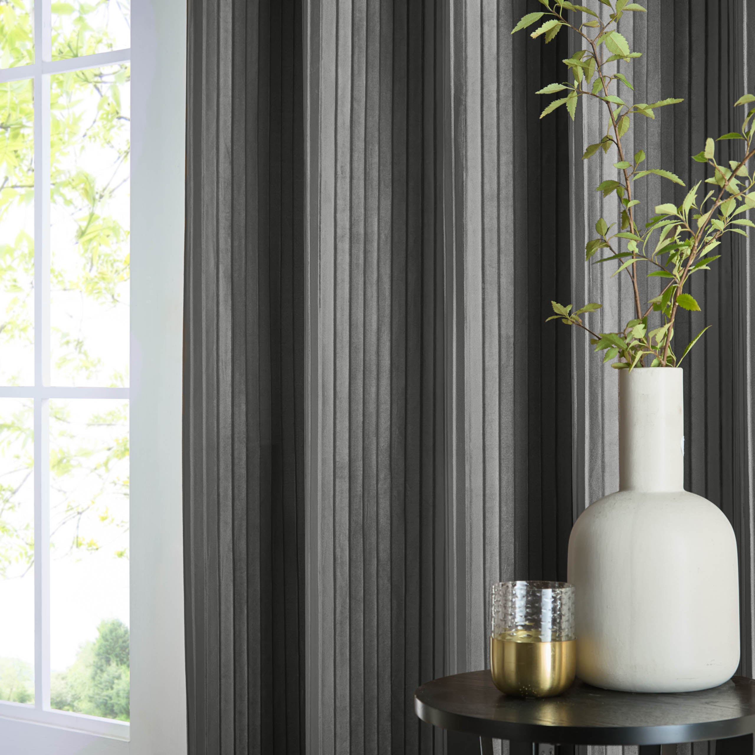 Corinthian Velvet Eyelet Curtains