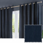 Corinthian Velvet Room Darkening Eyelet Curtains