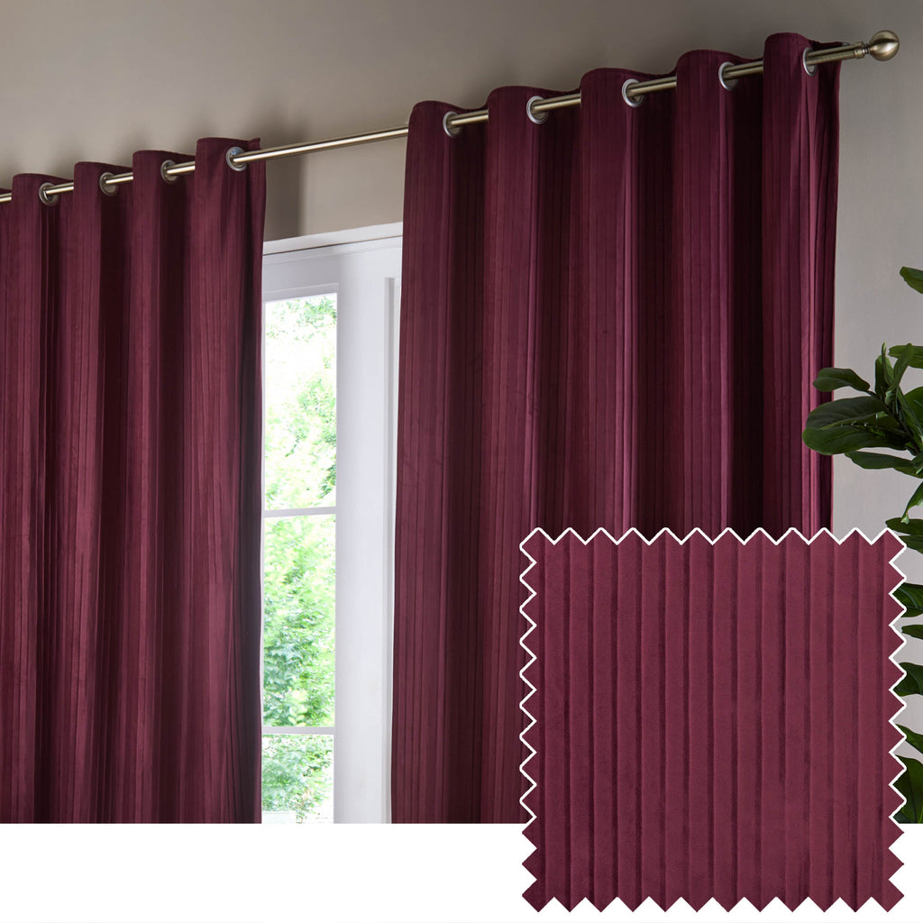 Corinthian Velvet Eyelet Curtains