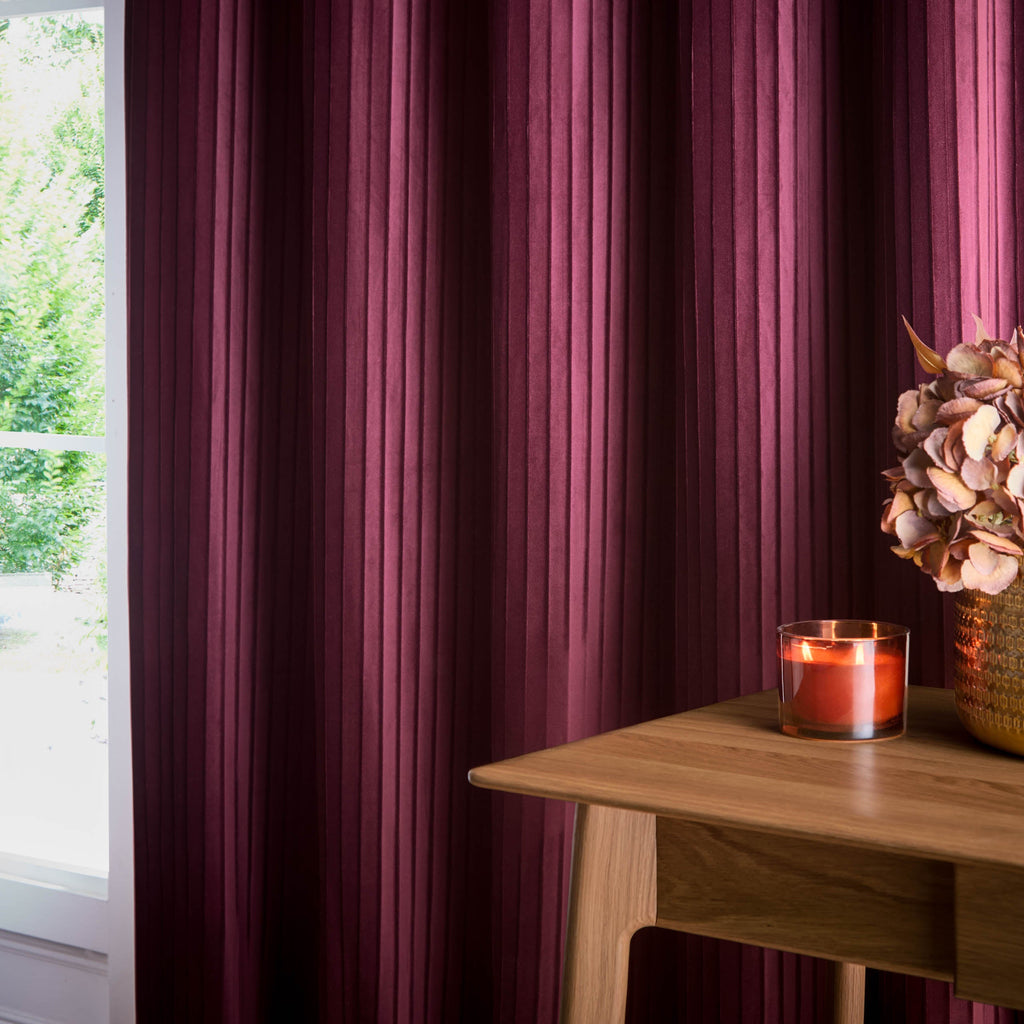 Corinthian Velvet Eyelet Curtains