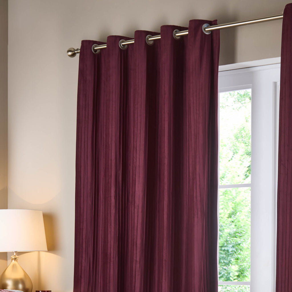 Corinthian Velvet Eyelet Curtains