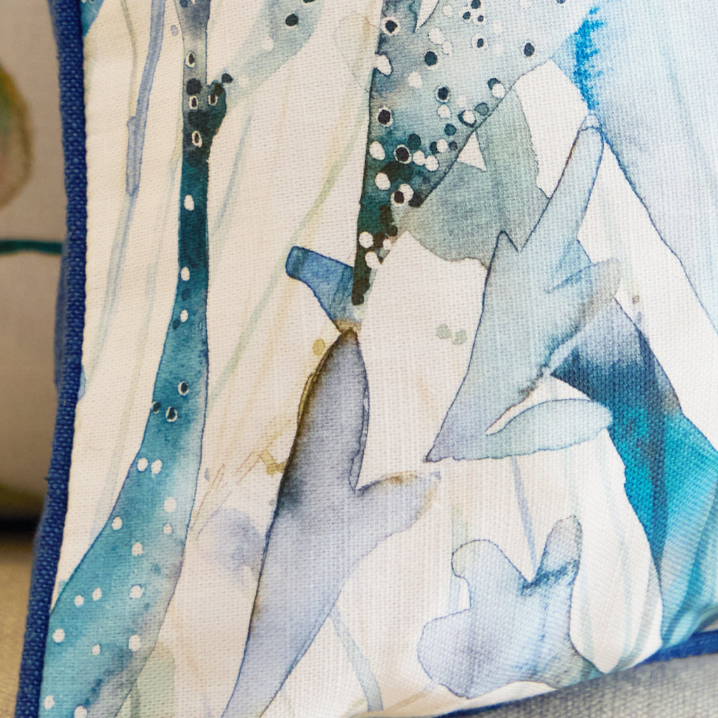 Coral Reef Printed Piped Cushion