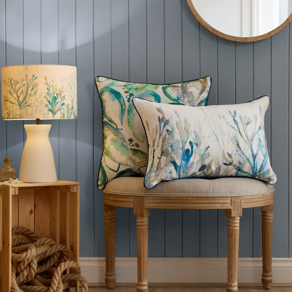 Coral Reef Printed Piped Cushion