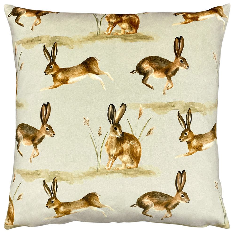 Country Running Hares Cushion
