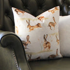 Country Running Hares Cushion