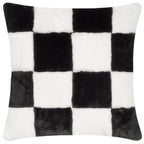 Cozee Check Faux Fur Cushion