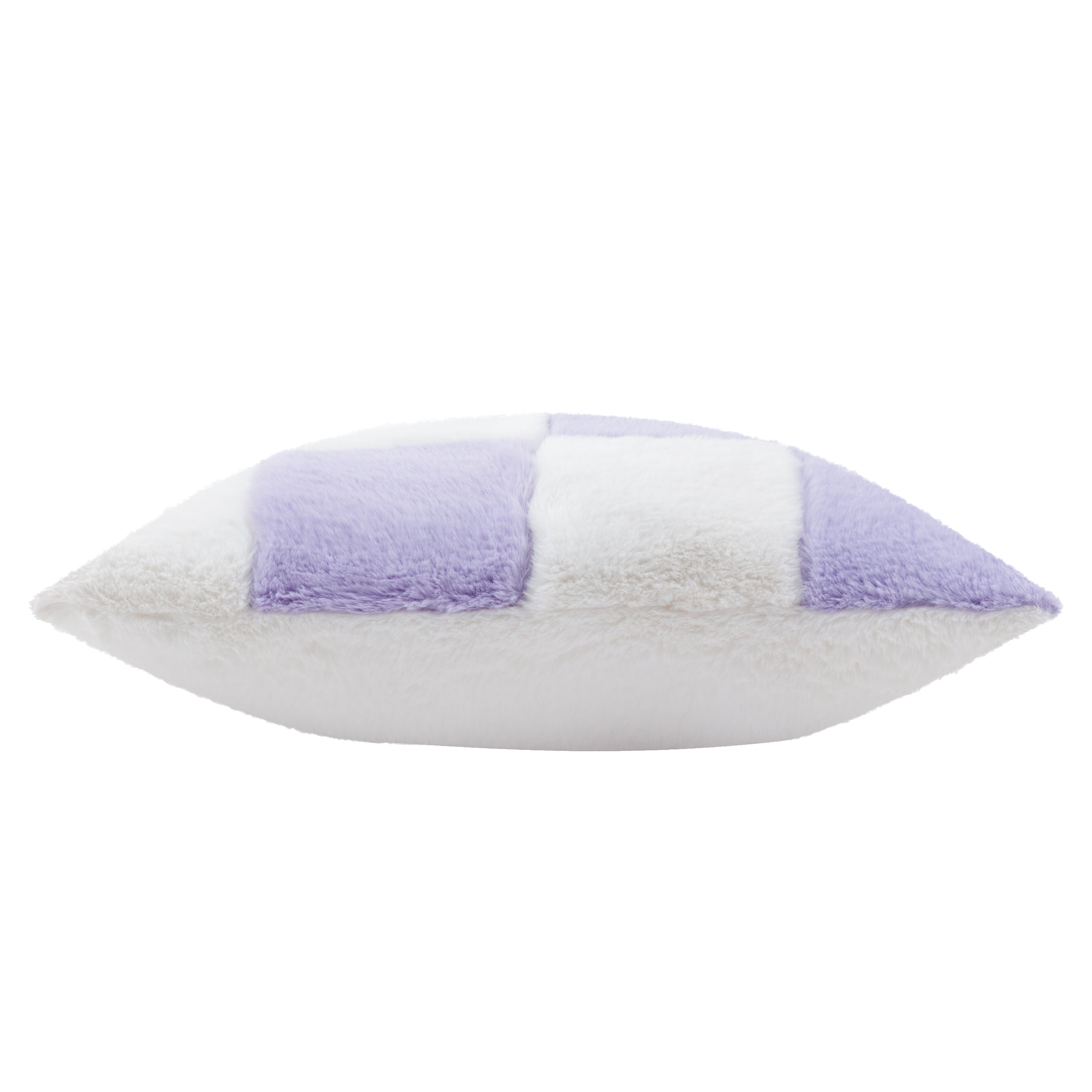 Cozee Check Faux Fur Cushion