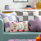 Cozee Check Faux Fur Cushion