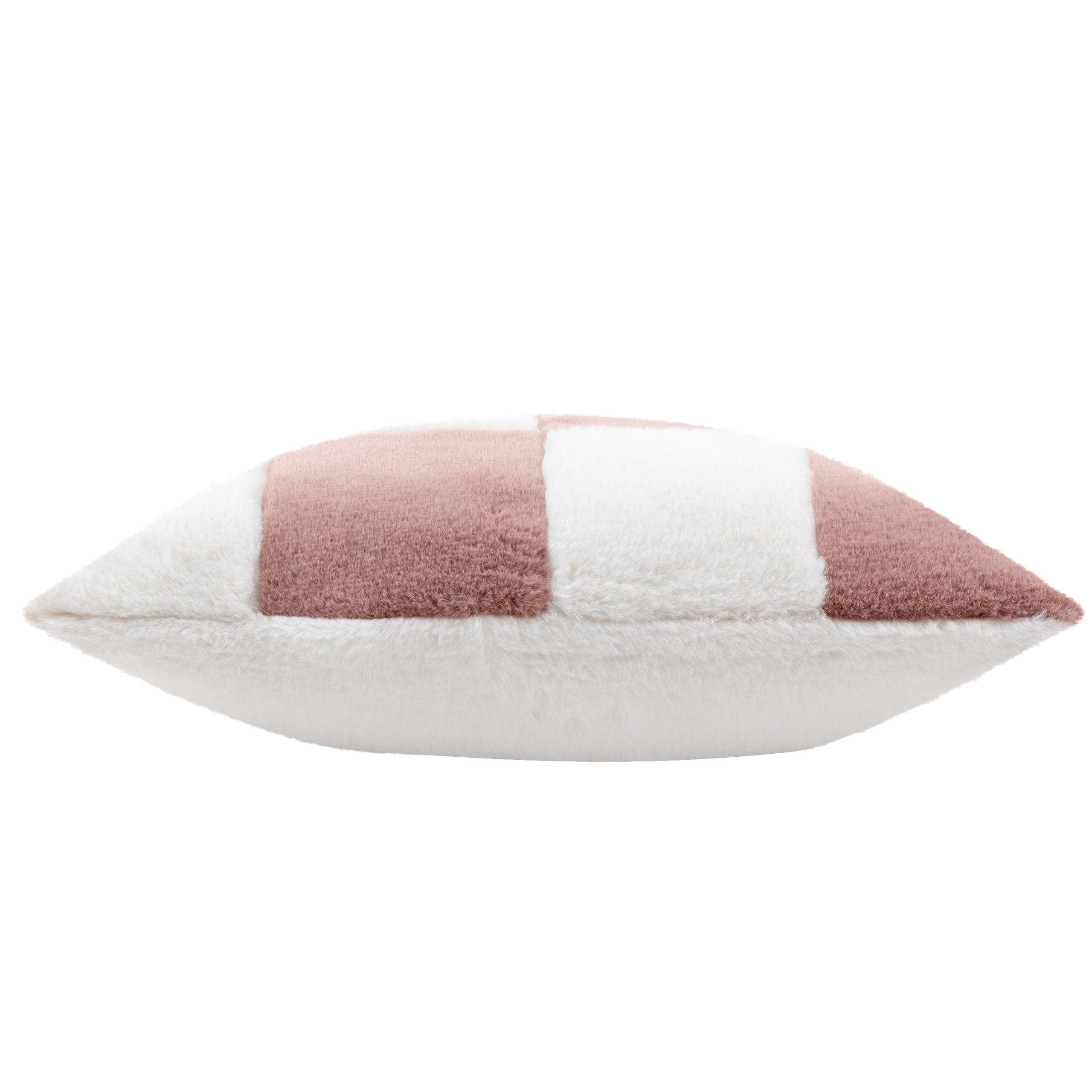 Cozee Check Faux Fur Cushion