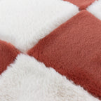 Cozee Check Faux Fur Cushion
