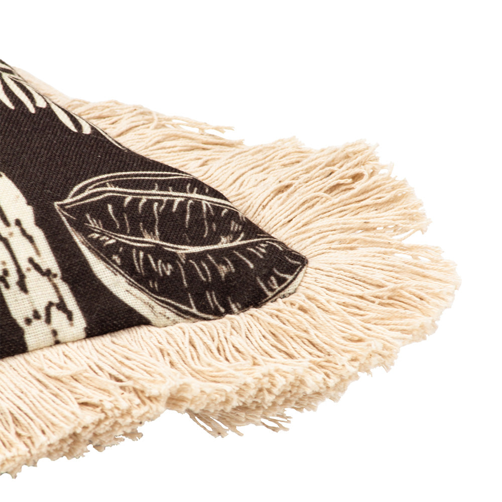 Colonial Palm Fringed Cushion