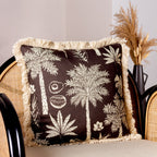 Colonial Palm Fringed Cushion