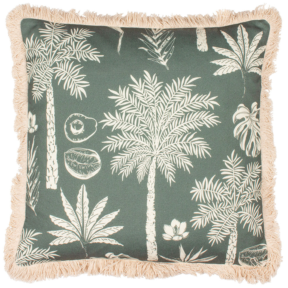 Colonial Palm Fringed Cushion