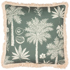 Colonial Palm Fringed Cushion