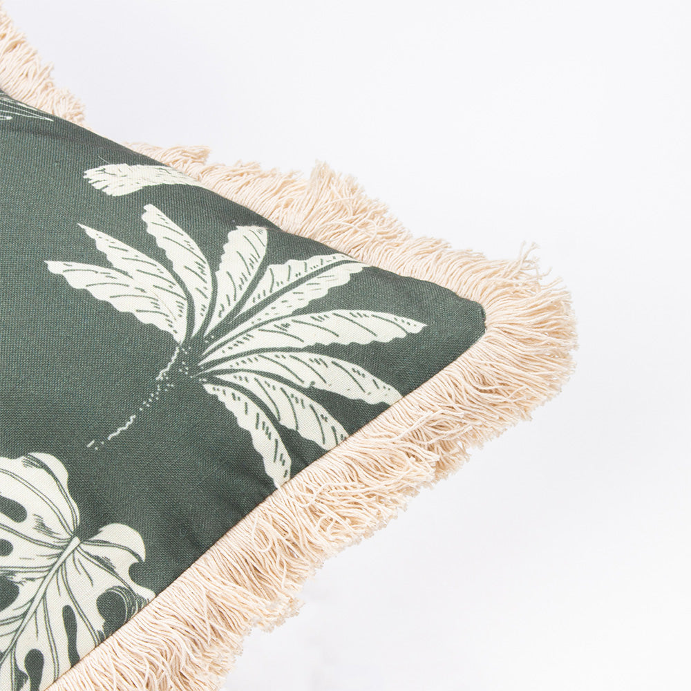 Colonial Palm Fringed Cushion