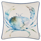 Crab Printed Piped Cushion