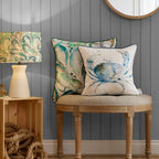 Crab Printed Piped Cushion