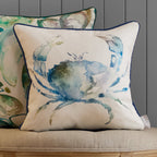 Crab Printed Piped Cushion