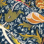 Cray Floral Velvet Pencil Pleat Curtains