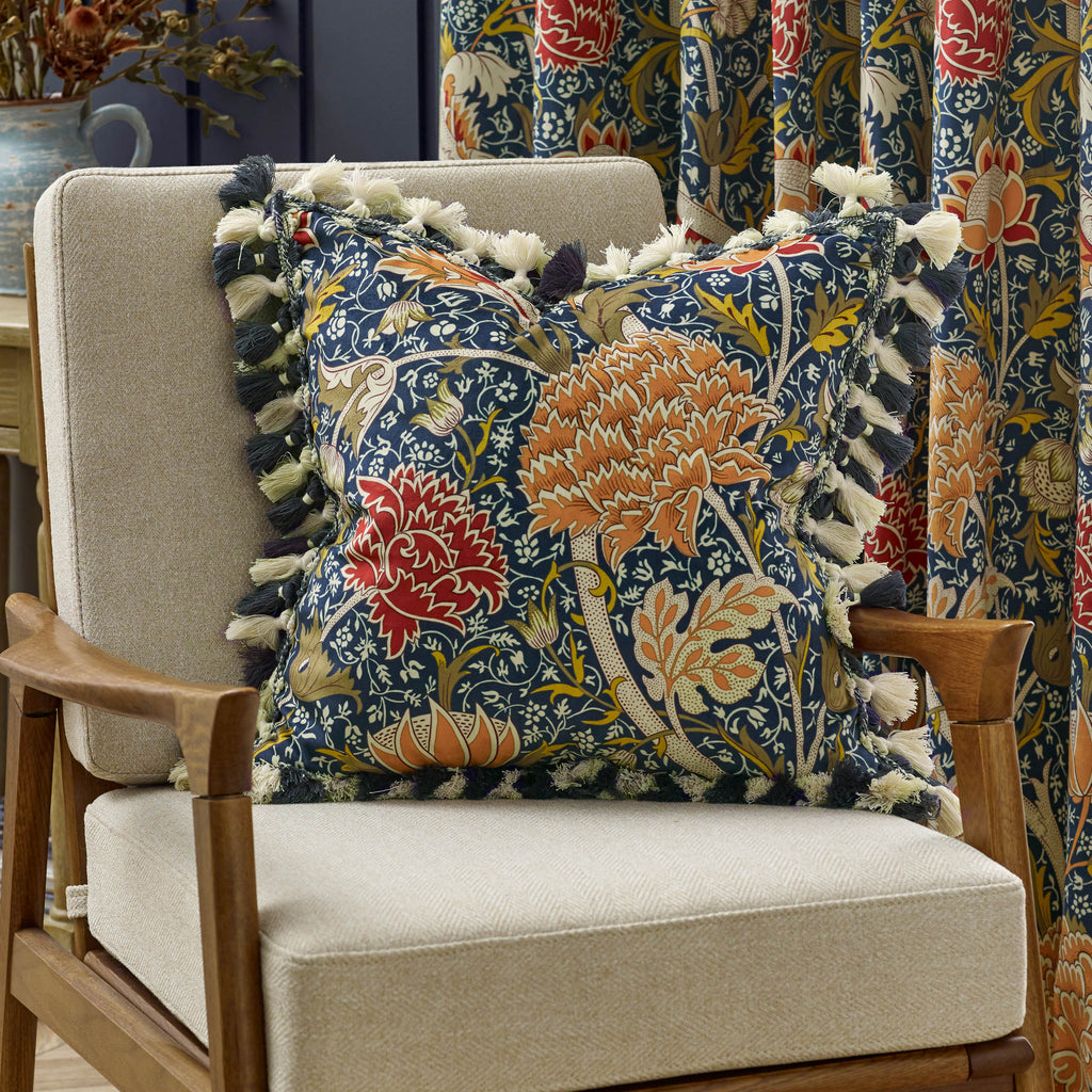 Cray Tasselled Velvet Cushion