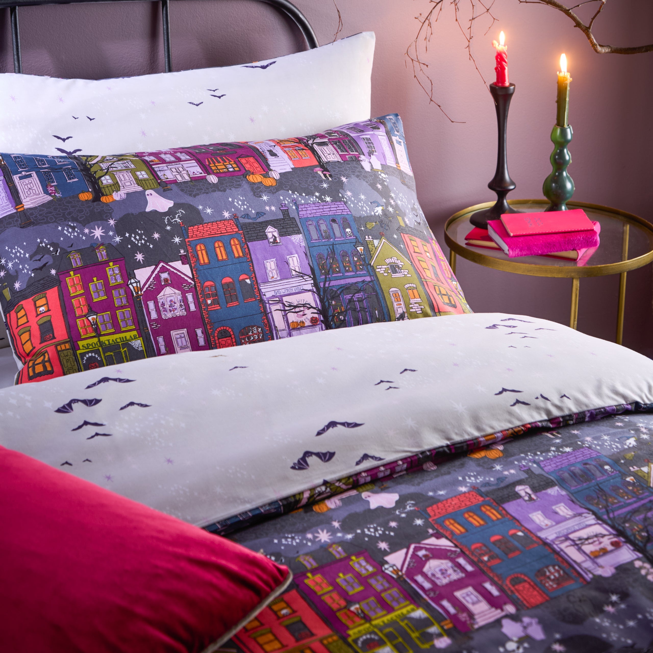 Creepy Town Reversible Duvet Cover Set